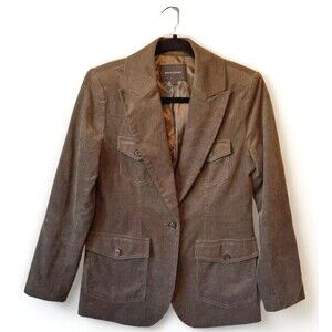Banana Republic Blazer Jacket Women 0 Olive Green Corduroy Acadamia Classic 2023